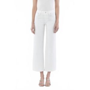 NEW VERVET BY FLYING MONKEY white wide leg ankle denim in white